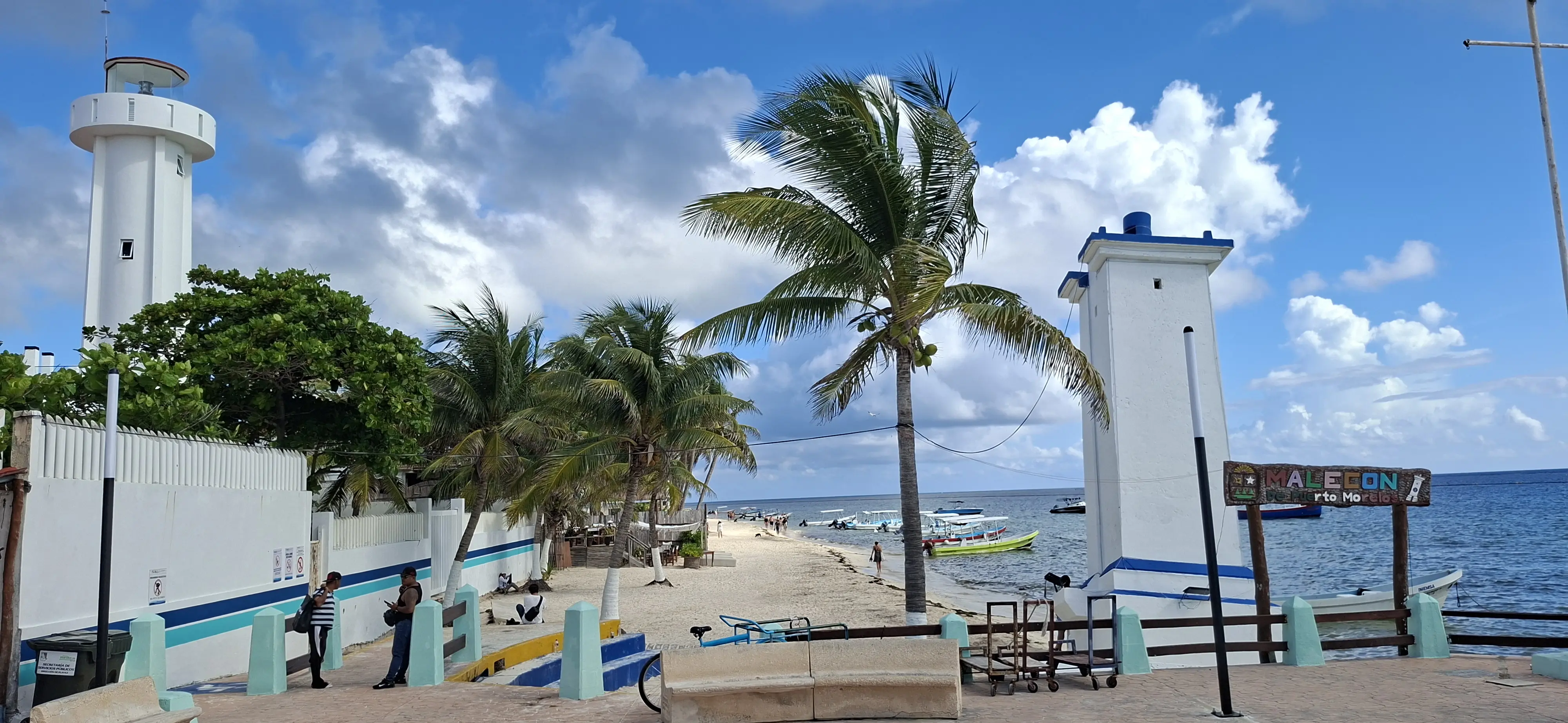 Puerto Morelos malecon boardwalk